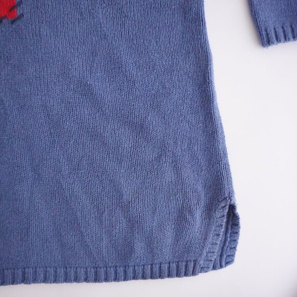 Navy Star Patterned Women's Sweater - Picture 4 of 9